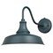Vaxcel Dorado 1 Light Dusk to Dawn Green White Farmhouse Barn Dome Outdoor Wall Lantern T0483 - alternate 1